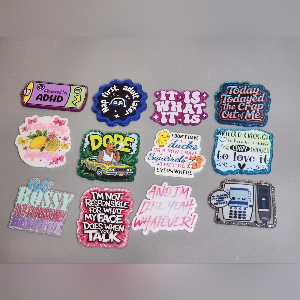 Funny Acrylic Flatbacks for Review Purposes Only Badhe Keychain Bag Clip Magnet